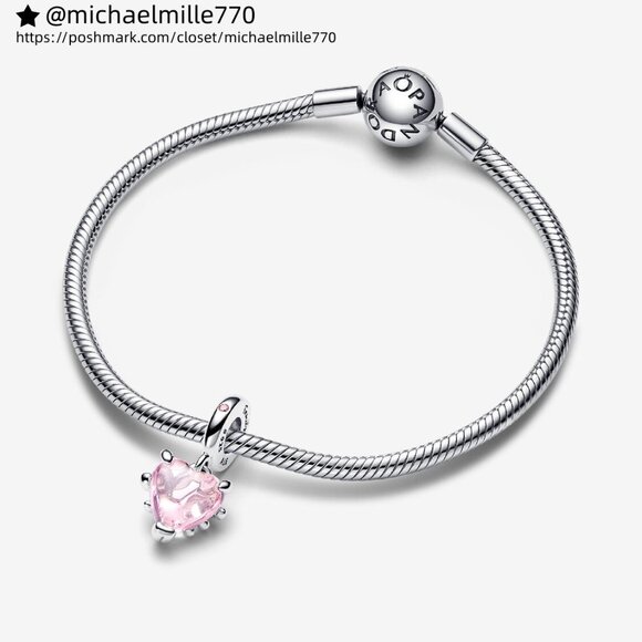 Pandora Pink Family Tree & Heart Dangle Charm - Picture 3 of 5
